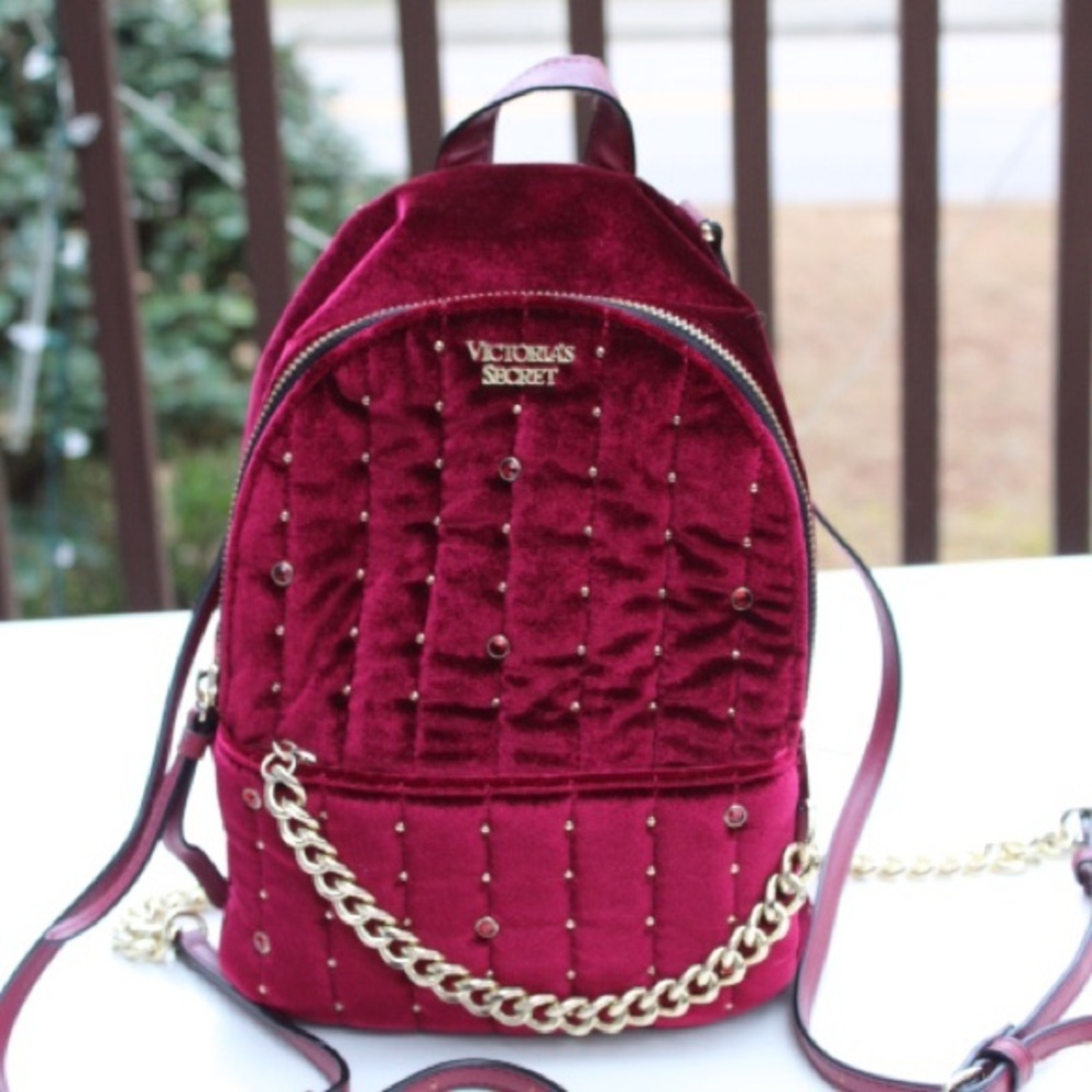 Victoria’s Secret studded velvet backpack